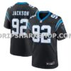 Mens Nike Cam Jackson Black Carolina Panthers Team Game Jersey