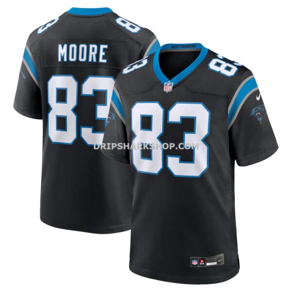 NFL05077bG04-a2fabd Mens Nike David Moore Black Carolina Panthers Game Jersey