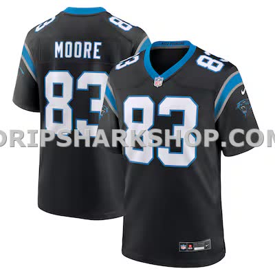 Mens Nike David Moore Black Carolina Panthers Game Jersey
