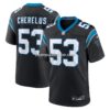 Mens Nike Claudin Cherelus Black Carolina Panthers Team Game Jersey