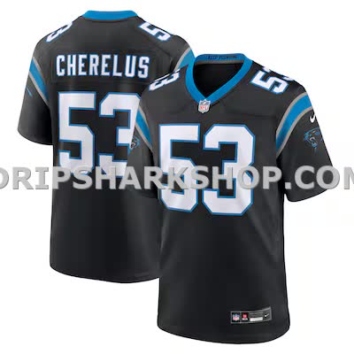 Mens Nike Claudin Cherelus Black Carolina Panthers Team Game Jersey
