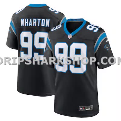 Mens Nike Tershawn Wharton Black Carolina Panthers Team Game Jersey