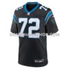 Mens Nike Taylor Moton Black Carolina Panthers Team Game Jersey