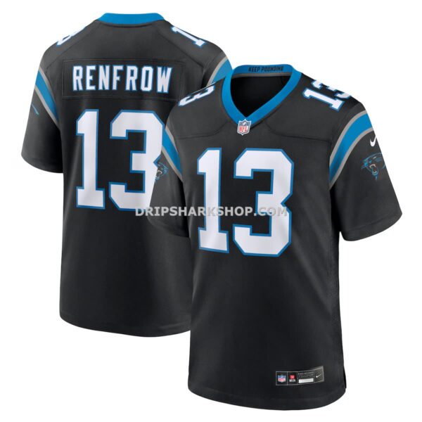 Mens Nike Hunter Renfrow Black Carolina Panthers Team Game Jersey