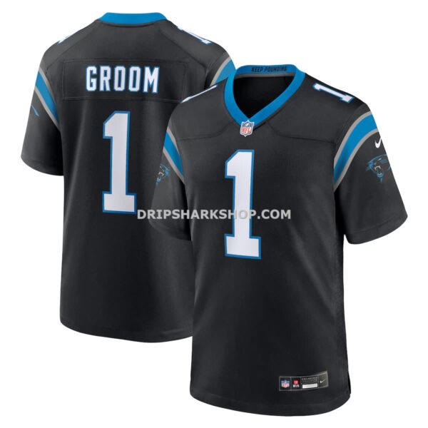 NFL053890G04-b970a0 Mens Nike Number 1 Groom Black Carolina Panthers Game Jersey