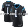 NFL053890M01-43798f Mens Nike Number 1 Groom Black Carolina Panthers Game Jersey