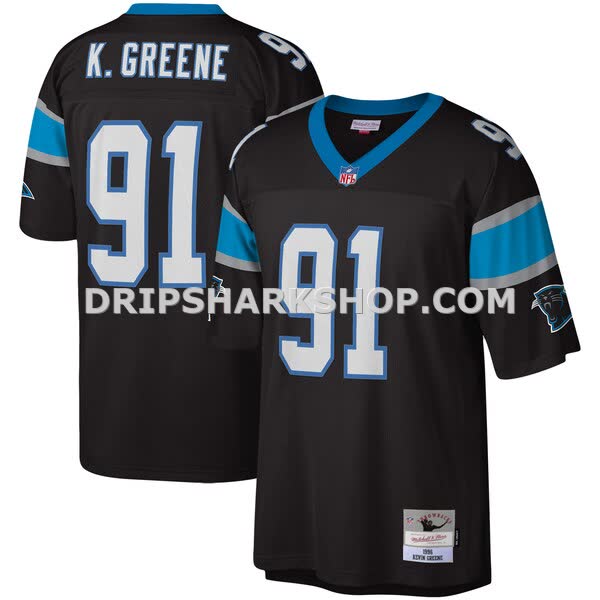 Mens Mitchell And Ness Kevin Greene Black Carolina Panthers Legacy Replica Jersey Pi3604000