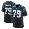 Mens Nike Ikem Ekwonu Black Carolina Panthers Game Jersey