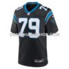 Mens Nike Ikem Ekwonu Black Carolina Panthers Game Jersey
