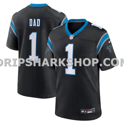 Mens Nike Number 1 Dad Black Carolina Panthers Game Jersey