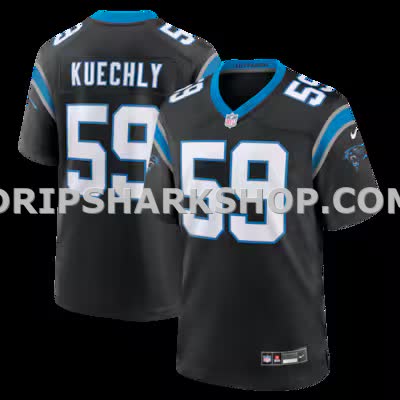 Mens Nike Luke Kuechly Black Carolina Panthers Team Game Jersey