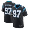 Mens Nike Bobby Brown Iii Black Carolina Panthers Team Game Jersey