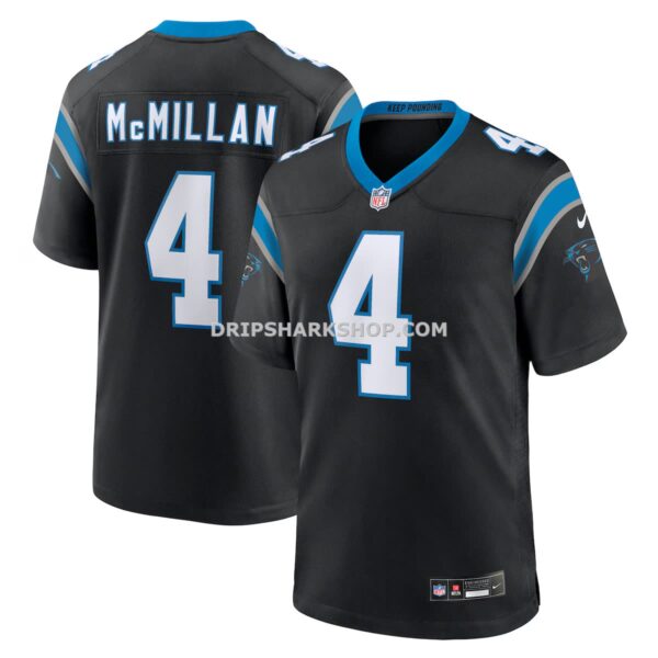 NFL055651G04-43e9de Mens Nike Tetairoa Mcmillan Black Carolina Panthers Team Game Jersey