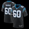Mens Nike Nick Samac Black Carolina Panthers Team Game Jersey