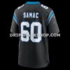 Mens Nike Nick Samac Black Carolina Panthers Team Game Jersey