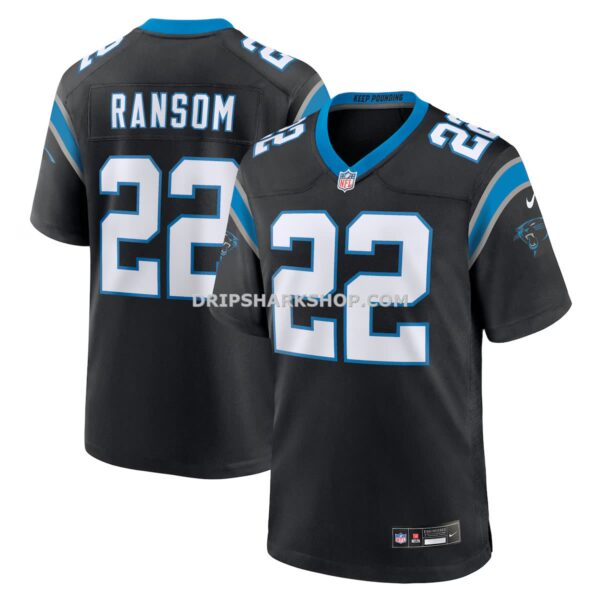 Mens Nike Lathan Ransom Black Carolina Panthers Team Game Jersey