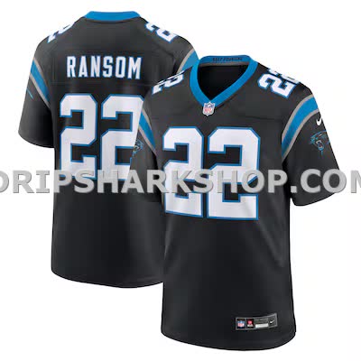 Mens Nike Lathan Ransom Black Carolina Panthers Team Game Jersey