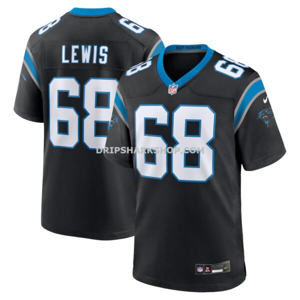 NFL056aceG04-11c109 Mens Nike Damien Lewis Black Carolina Panthers Game Jersey
