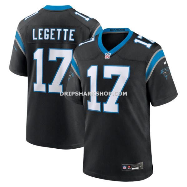 Mens Nike Xavier Legette Black Carolina Panthers Team Game Player Jersey