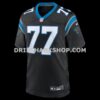Mens Nike Luke Fortner Black Carolina Panthers Team Game Jersey