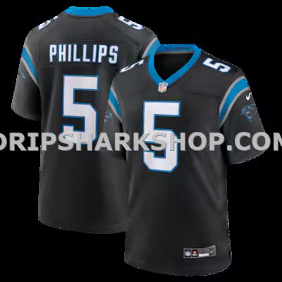 Mens Nike Jaelan Phillips Black Carolina Panthers Game Jersey