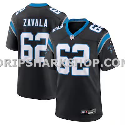 Mens Nike Chandler Zavala Black Carolina Panthers Game Jersey