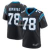Mens Nike Popo Aumavae Black Carolina Panthers Team Game Jersey
