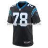 Mens Nike Popo Aumavae Black Carolina Panthers Team Game Jersey