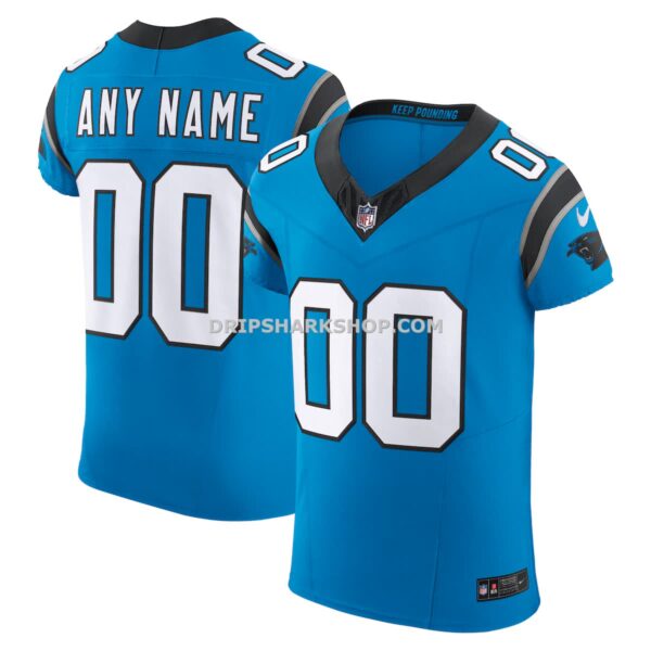 Mens Nike Blue Carolina Panthers Vapor Fuse Elite Custom Jersey