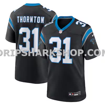 Mens Nike Corey Thornton Black Carolina Panthers Team Game Jersey