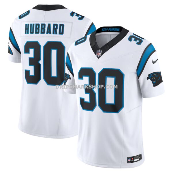 Mens Nike Chuba Hubbard White Carolina Panthers Vapor Fuse Limited Jersey