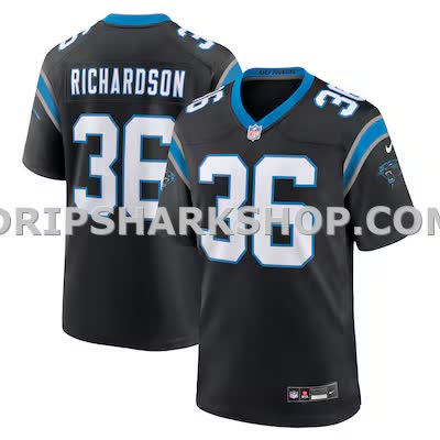 Mens Nike Demani Richardson Black Carolina Panthers Team Game Jersey