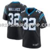 Mens Nike Trevin Wallace Black Carolina Panthers Team Game Jersey