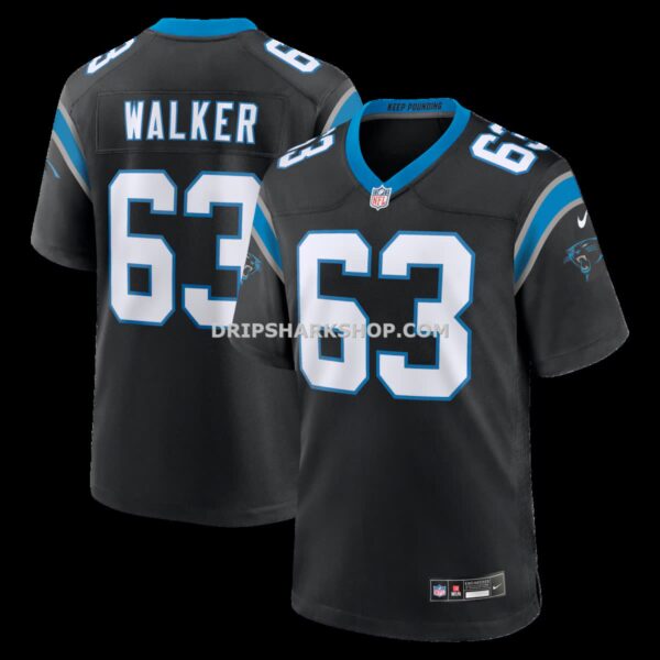 NFL05ec38G04-610d84 Mens Nike Rasheed Walker Black Carolina Panthers Team Game Jersey