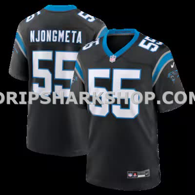 Mens Nike Maema Njongmeta Black Carolina Panthers Team Game Jersey