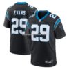 Mens Nike Akayleb Evans Black Carolina Panthers Team Game Jersey
