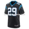 Mens Nike Akayleb Evans Black Carolina Panthers Team Game Jersey