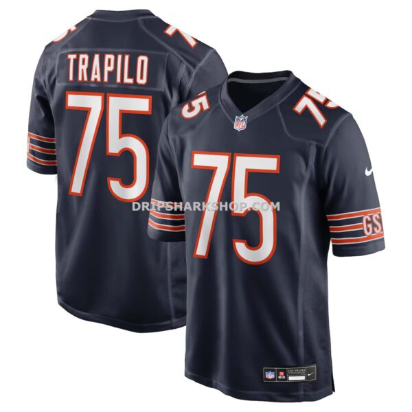 NFL0629c9G04-3b545d Mens Nike Ozzy Trapilo Navy Chicago Bears Team Game Jersey