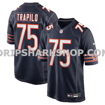Mens Nike Ozzy Trapilo Navy Chicago Bears Team Game Jersey