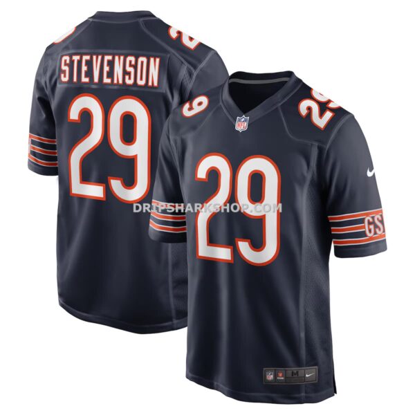 Mens Nike Tyrique Stevenson Navy Chicago Bears Game Jersey