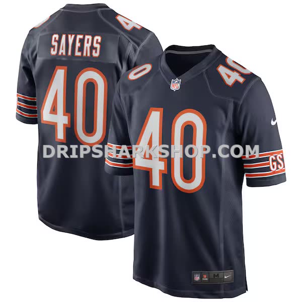 Mens Nike Gale Sayers Navy Chicago Bears Game Retired Player Jersey Pi3974000