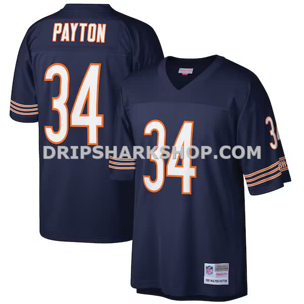Mens Mitchell And Ness Walter Payton White Chicago Bears Big And Tall 1985 Retired Player Replica Jersey Pi4995000