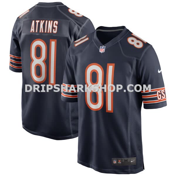 Mens Nike Doug Atkins Navy Chicago Bears Game Retired Player Jersey Pi3994000