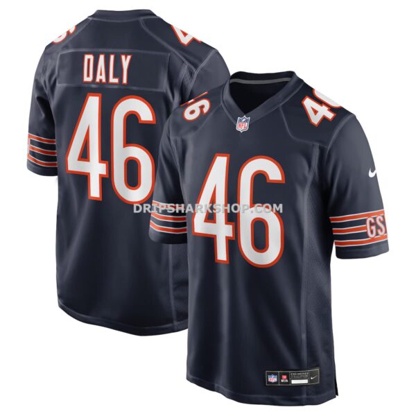 Mens Nike Scott Daly Navy Chicago Bears Team Game Jersey