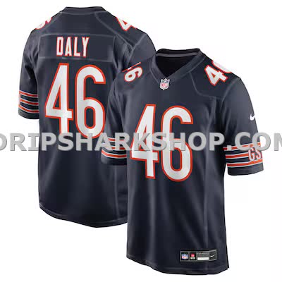 Mens Nike Scott Daly Navy Chicago Bears Team Game Jersey