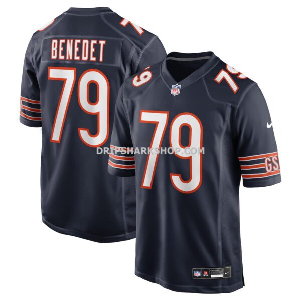 Mens Nike Theo Benedet Navy Chicago Bears Team Game Jersey