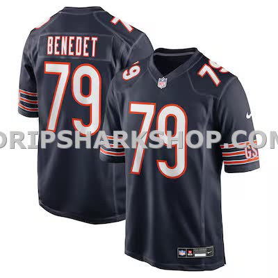 Mens Nike Theo Benedet Navy Chicago Bears Team Game Jersey