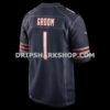NFL0681d3G06-110420 Mens Nike Number 1 Groom Navy Chicago Bears Game Jersey