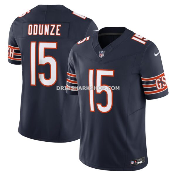 NFL069eaaG04-076805 Mens Nike Rome Odunze Navy Chicago Bears Vapor Fuse Limited Jersey