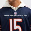 NFL069eaaG10-2a3823 Mens Nike Rome Odunze Navy Chicago Bears Vapor Fuse Limited Jersey